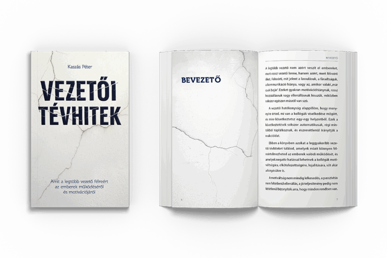 A Vezetői tévhitek borítója és a bevezető első oldala